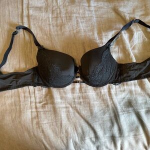 Cacique Black Lace Detail Bra